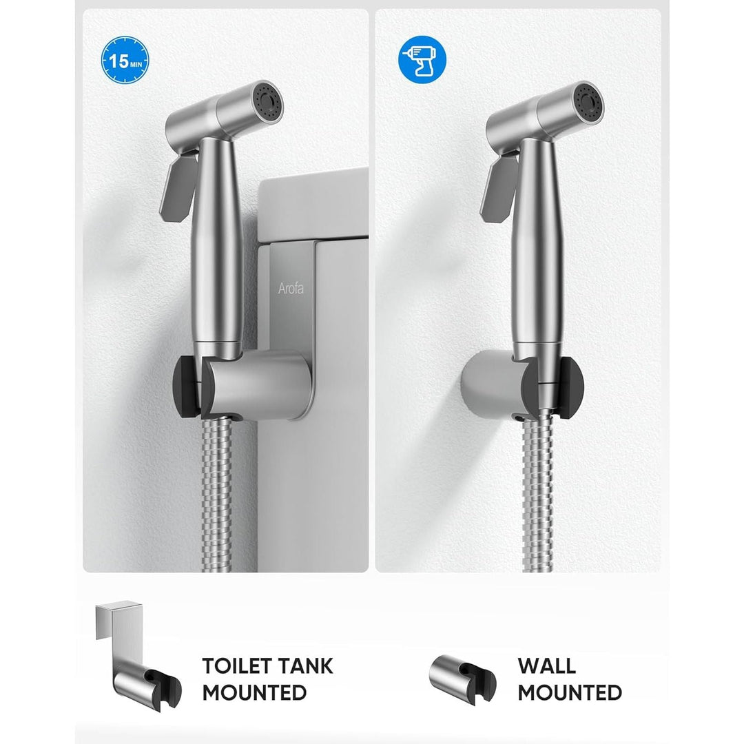 Arofa Hot and Cold Handheld Bidet Sprayer for Toilet, Warm Water Bidet with Adjustable Pressure, Non - Electric Temperature Control for Feminine Wash - Just Closeouts Canada Inc.