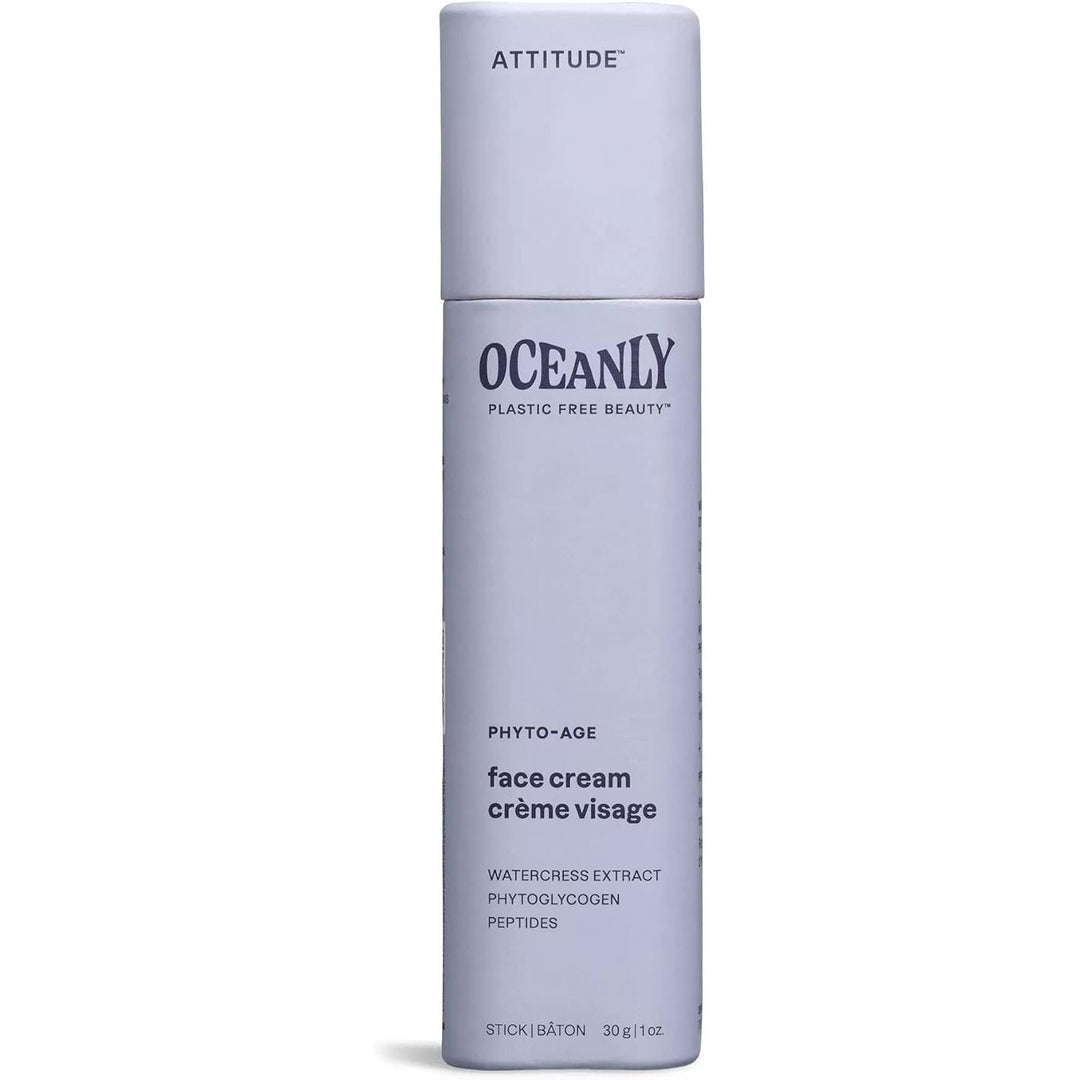 ATTITUDE Oceanly Face Cream Stick, EWG Verified, Plastic-free, Plant & Mineral-Based Ingredients, Vegan Beauty Products, PHYTO AGE, Unscented, 30G - Just Closeouts Canada Inc.626232160536