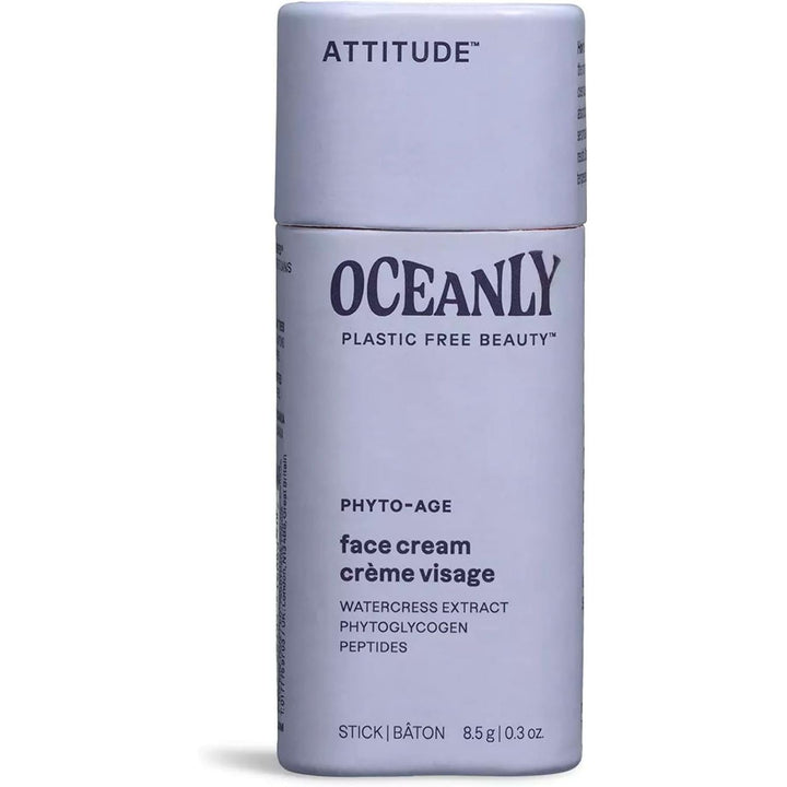 ATTITUDE Oceanly Face Cream Stick, EWG Verified, Plastic-free, Plant & Mineral-Based Ingredients, Vegan Beauty Products, PHYTO AGE, Unscented, 8.5G - Just Closeouts Canada Inc.626232160857