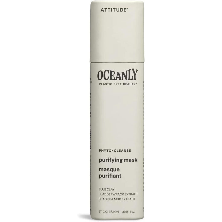 ATTITUDE Oceanly Face Mask Stick, EWG Verified, Plastic-free, Plant and Mineral-Based Ingredients, Vegan Beauty Products, PHYTO CLEANSE, Unscented, 30G - Just Closeouts Canada Inc.626232160673
