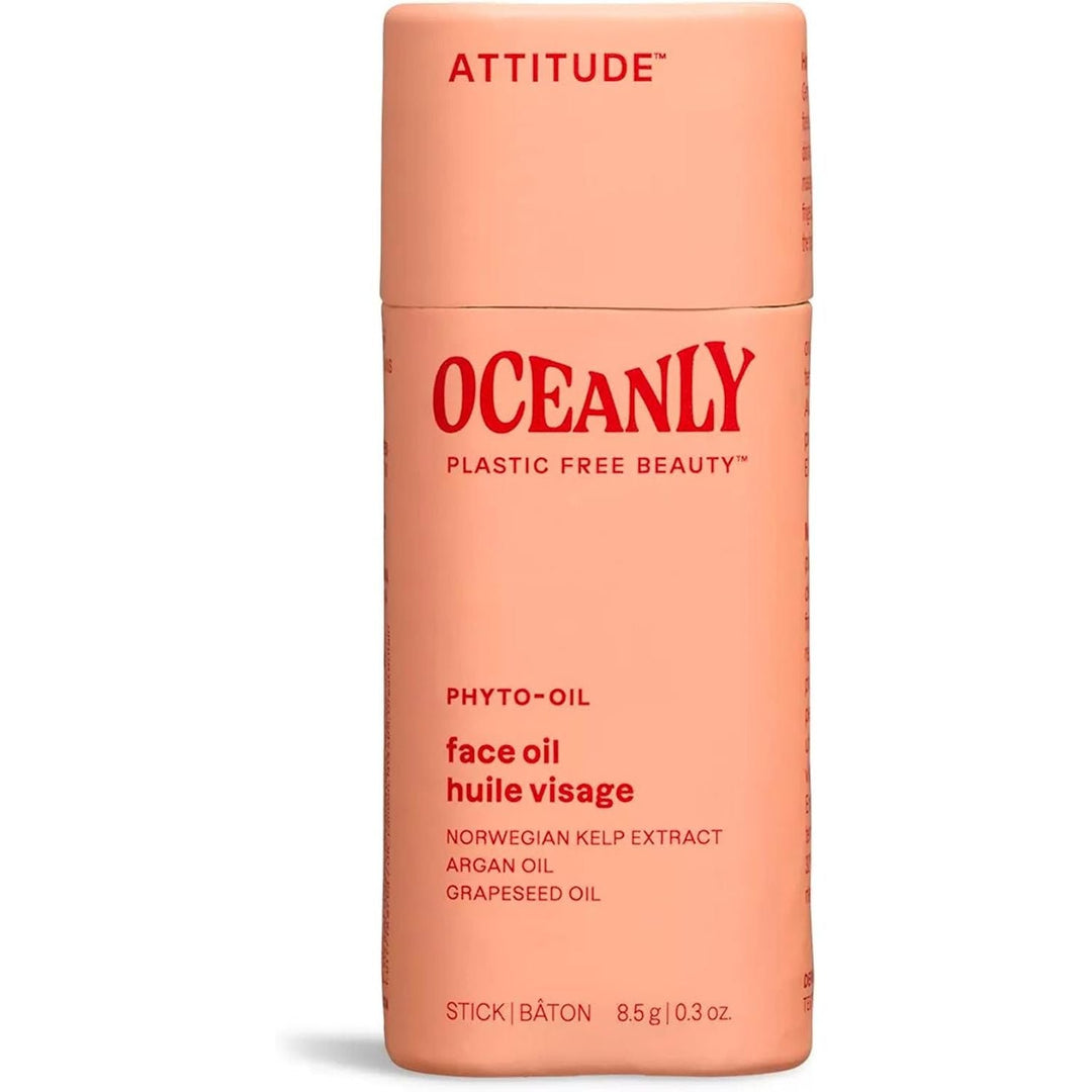 ATTITUDE Oceanly Face Oil Bar, EWG Verified, Plastic-free, Plant and Mineral-Based Ingredients, Vegan and Cruelty-free Beauty Products, PHYTO OIL, Unscented, 8.5 grams - Just Closeouts Canada Inc.626232160864