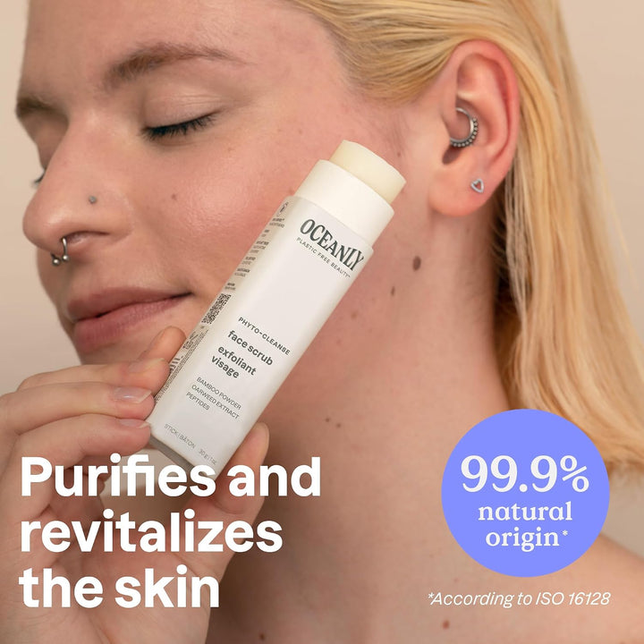 ATTITUDE Oceanly Face Scrub Stick, EWG Verified, Plastic-free, Plant and Mineral-Based Ingredients, Vegan Beauty Products, PHYTO CLEANSE, Unscented, 30G - Just Closeouts Canada Inc.626232160659