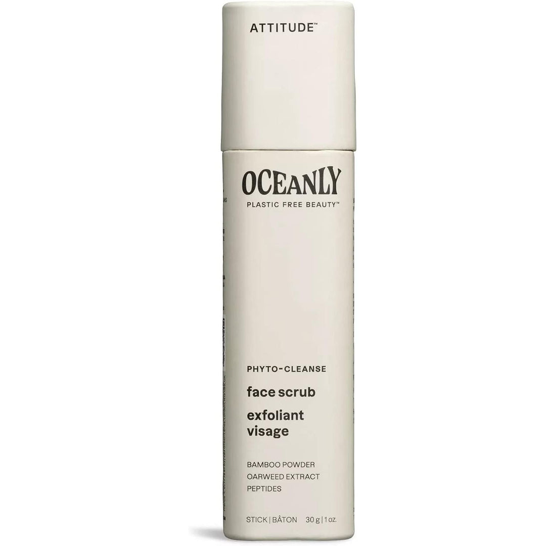 ATTITUDE Oceanly Face Scrub Stick, EWG Verified, Plastic-free, Plant and Mineral-Based Ingredients, Vegan Beauty Products, PHYTO CLEANSE, Unscented, 30G - Just Closeouts Canada Inc.626232160659