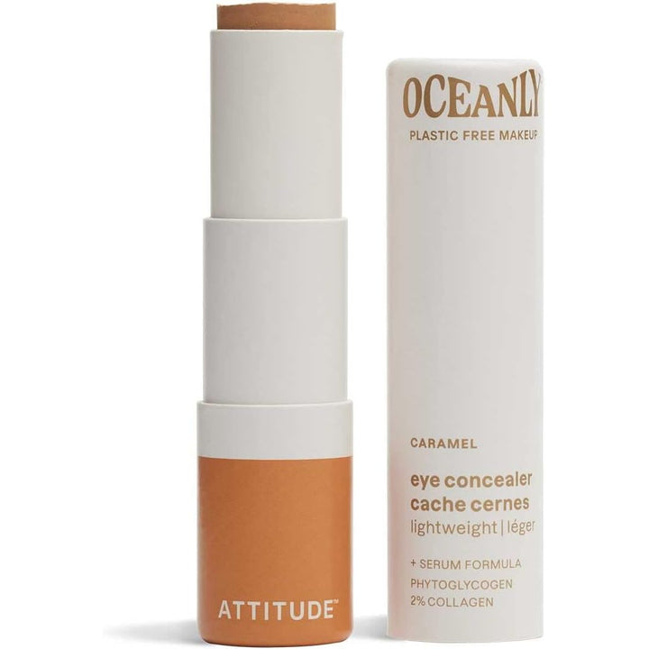 Attitude Oceanly Light Coverage Under Eye Concealer Stick, Titanium Dioxide-Free, Made in Canada, EWG Verified, Plastic-Free, Vegan Makeup, Caramel, 5.7g - Just Closeouts Canada Inc.626232161335