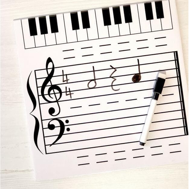 Auch Magnetic Dry Erase Board for Music Lessons, Piano Teacher, Classroom Teaching - Ideal Gift for Music Teachers - Just Closeouts Canada Inc.