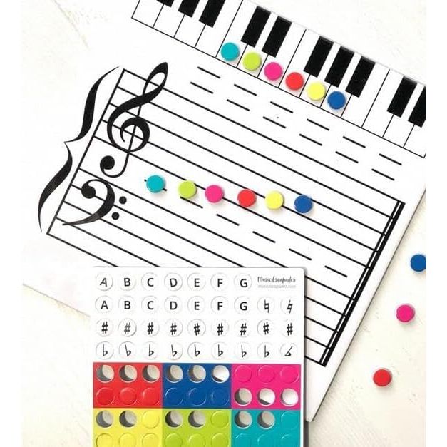 Auch Magnetic Dry Erase Board for Music Lessons, Piano Teacher, Classroom Teaching - Ideal Gift for Music Teachers - Just Closeouts Canada Inc.