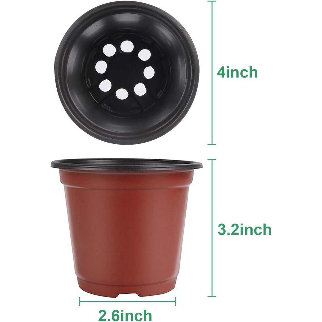 Augshy 250 Pack 4 Inch Plant Nursery Pots Seed Starting Pots Containers with 300 Labels for Indoor Outdoor Usage - Just Closeouts Canada Inc.