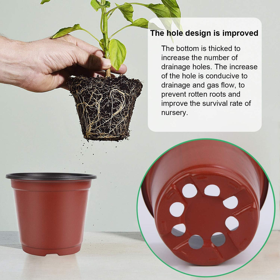 Augshy 250 Pack 4 Inch Plant Nursery Pots Seed Starting Pots Containers with 300 Labels for Indoor Outdoor Usage - Just Closeouts Canada Inc.