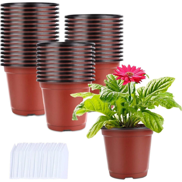 Augshy 250 Pack 4 Inch Plant Nursery Pots Seed Starting Pots Containers with 300 Labels for Indoor Outdoor Usage - Just Closeouts Canada Inc.