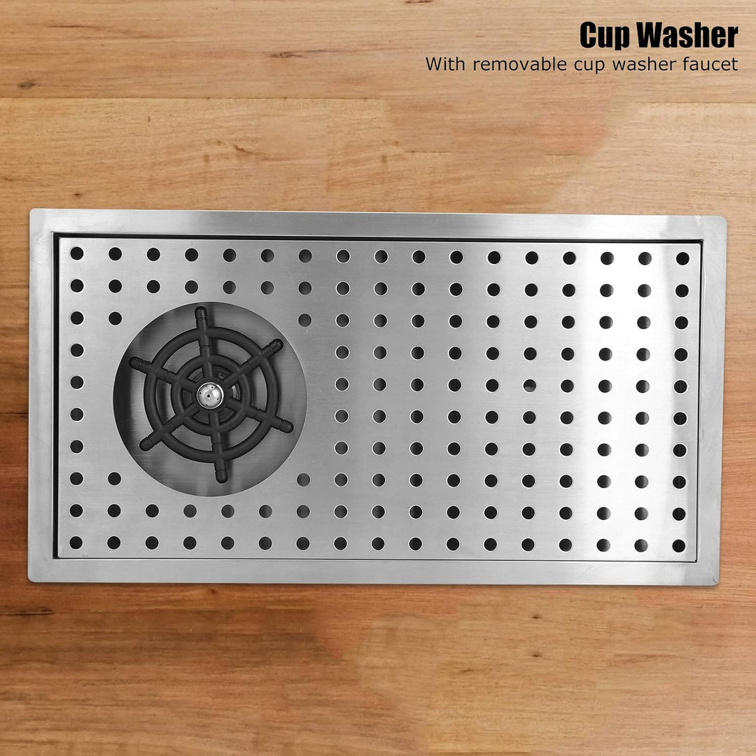 Automatic Cup Washer Cleaner, Bar Glass Rinse Automatic G1/2 Stainless Steel Cup Washer Cleaner Steaming Pitcher Rinser Cup Rinser for Sink for Home, Kitchen Sink Accessories,Restaurant(Medium) - Just Closeouts Canada Inc.X003W2UJK5