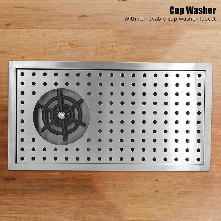 Automatic Cup Washer Cleaner, Bar Glass Rinse Automatic G1/2 Stainless Steel Cup Washer Cleaner Steaming Pitcher Rinser Cup Rinser for Sink for Home, Kitchen Sink Accessories,Restaurant(Medium) - Just Closeouts Canada Inc.X003W2UJK5