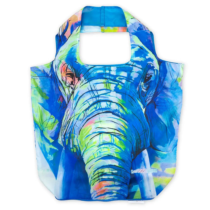 Reusable Foldable Compact Tote Bag - Elephant, 5925-99