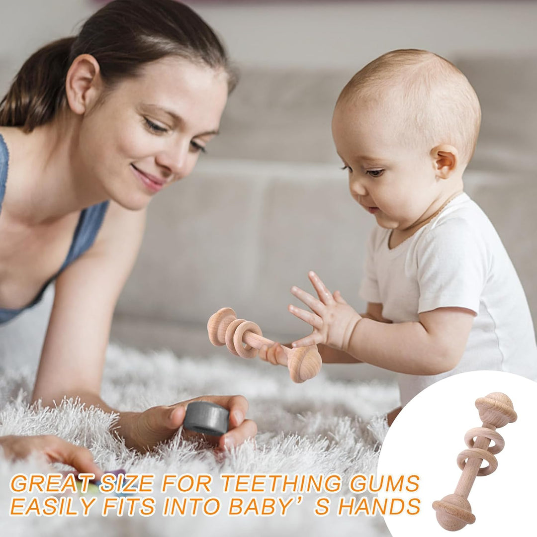 Baby Boy Girl Gift Box Set Newborn Baby Blanket, Newborn Lovey Security Blanket, Baby Wooden Rattle Toy, New Born Clothes Bibs Socks - Just Closeouts Canada Inc.