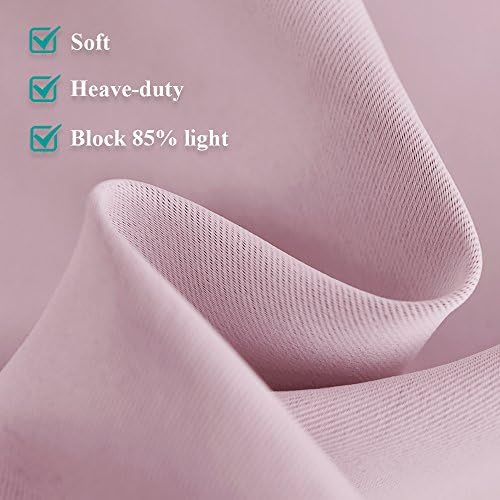 Baby Pink Blackout Grommet Curtain Panel, 52 x 84 in - Just Closeouts Canada Inc.