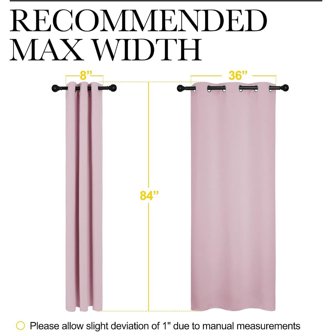 Baby Pink Room-Darkening Grommet Curtains, 42 x 84 in, 2 Panels - Just Closeouts Canada Inc.