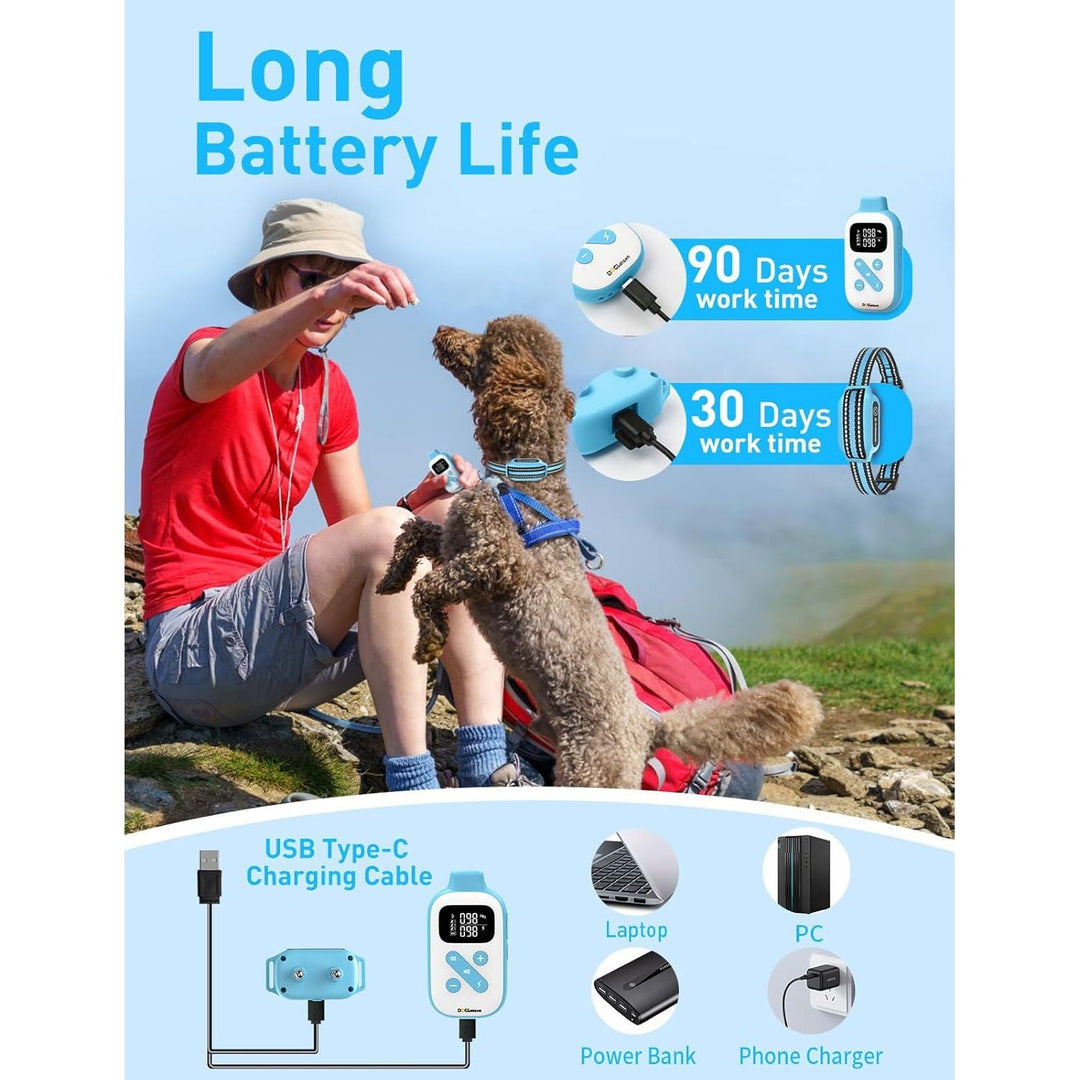 Bark Collar with Remote, 2 - in - 1 Bark and Shock Collar for Small Medium Large Dogs, Smart Anti Barking Dog Training Collar with 5 Adjustable Sensitivity, Vibration, Beep, Shock and Automatic, 2 Collars - Pink - Just Closeouts Canada Inc.