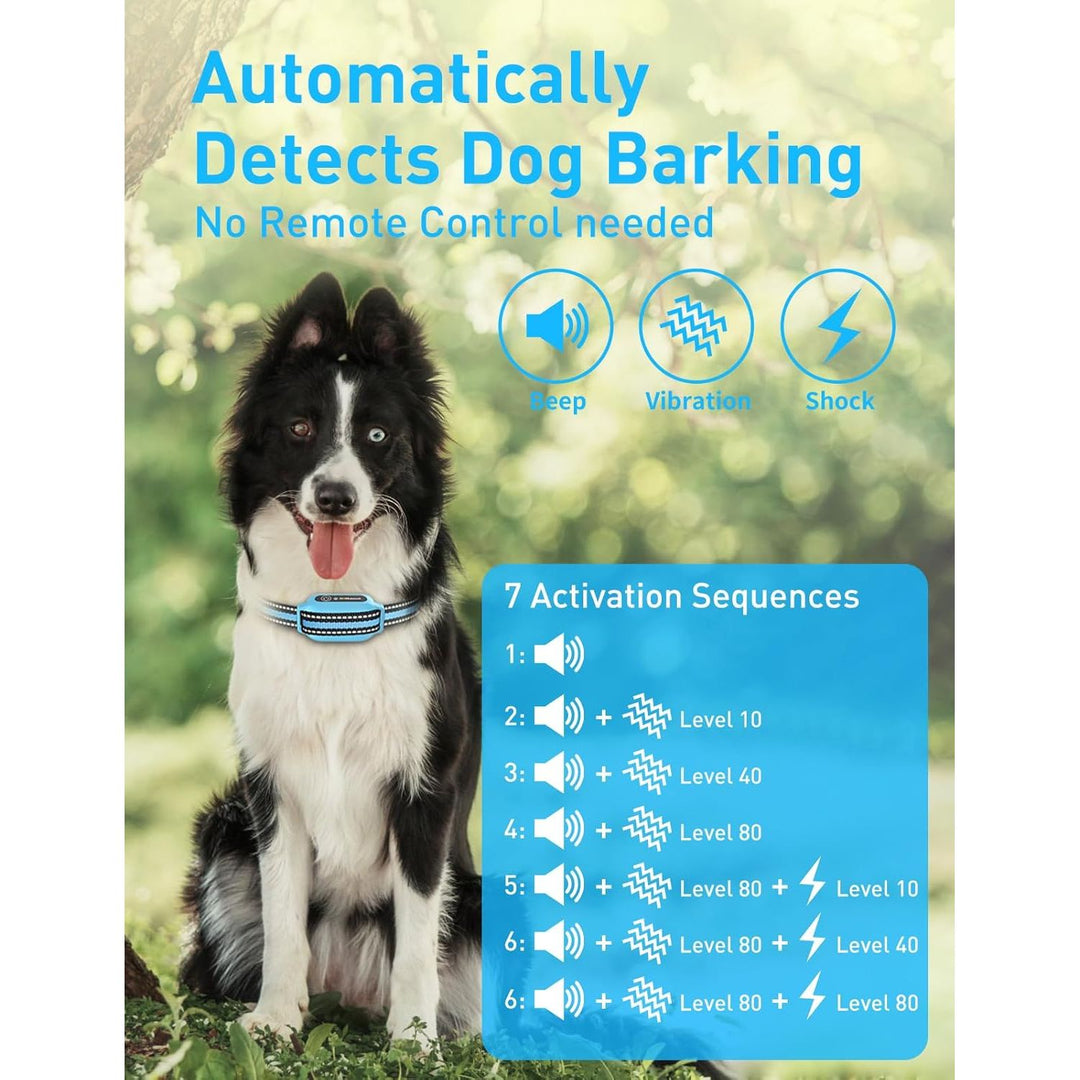 Bark Collar with Remote, 2 - in - 1 Bark and Shock Collar for Small Medium Large Dogs, Smart Anti Barking Dog Training Collar with 5 Adjustable Sensitivity, Vibration, Beep, Shock and Automatic, 2 Collars - Pink - Just Closeouts Canada Inc.