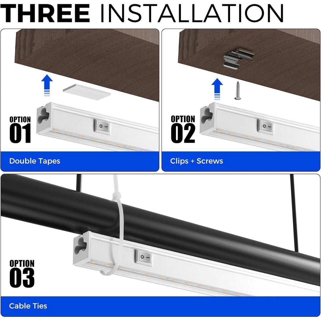 Barrina Grow Lights for Indoor Plants, 5000K White Full Spectrum Grow Light, 1ft Plant Growing Lamp, T5 Grow Light Strip, Plug and Play, 4 - Pack - Just Closeouts Canada Inc.