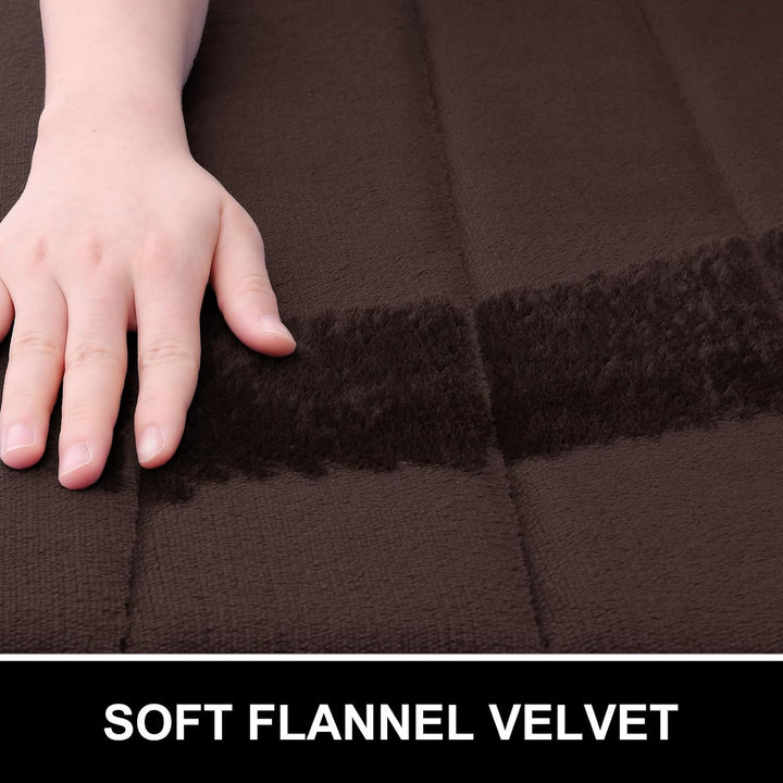 Bath Mat Soft Memory Foam Bathroom 16" x 24" Coffee - Just Closeouts Canada Inc.
