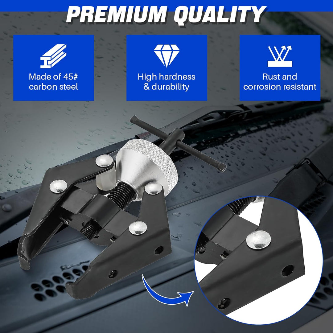 Battery Terminal and Wiper Arm Puller, Wiper Arm Battery Terminal Bearing Remover Puller Tool Heavy - Duty Arm Bearing Remover Puller Repair Tool Kit 6 - 28 mm - Just Closeouts Canada Inc.