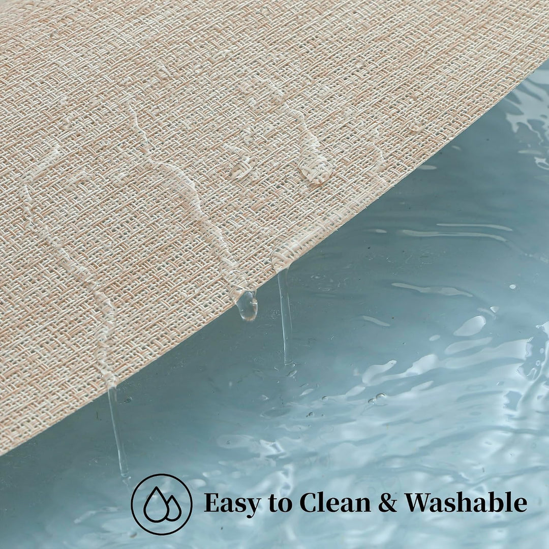 Washable beige placemat detail