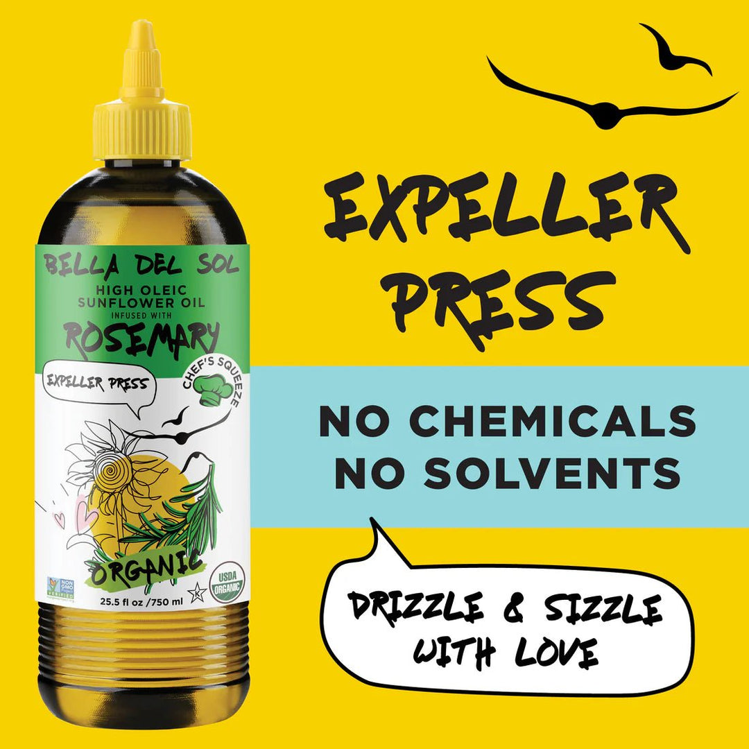 Bella Del Sol Organic Sunflower Oil Rosemary, 750mL - Just Closeouts Canada Inc.