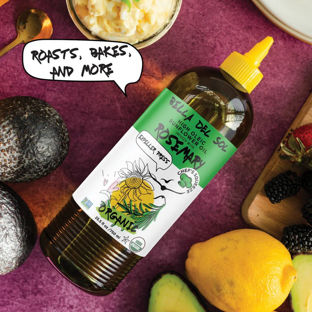 Bella Del Sol Organic Sunflower Oil Rosemary, 750mL - Just Closeouts Canada Inc.