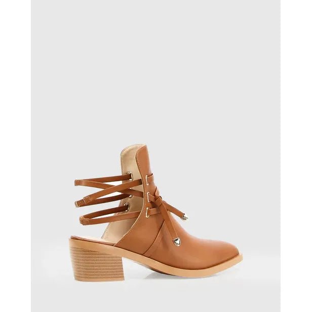 Belle & Bloom Can't Be Tamed Open Back Boot - Tan, Size 8 - Just Closeouts Canada Inc.9343608127313