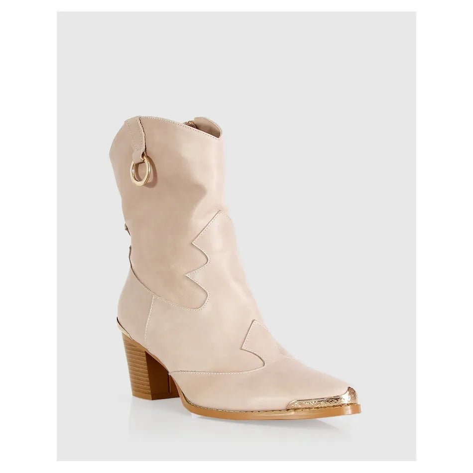 Belle & Bloom Dallas Western Boot - Stone - Just Closeouts Canada Inc.9343608127504
