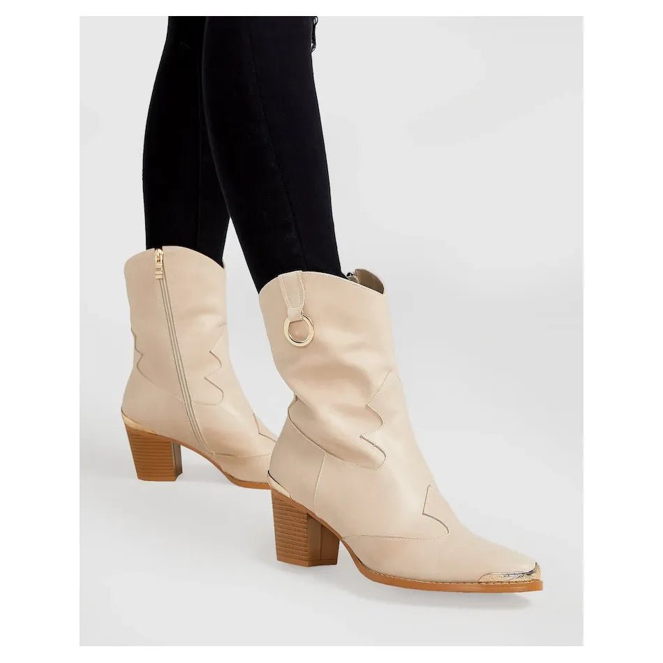 Belle & Bloom Dallas Western Boot - Stone - Just Closeouts Canada Inc.9343608127504