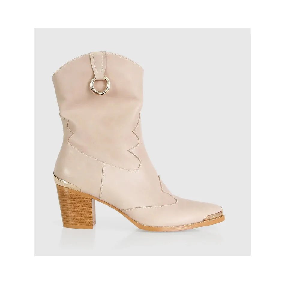 Belle & Bloom Dallas Western Boot - Stone - Just Closeouts Canada Inc.9343608127504