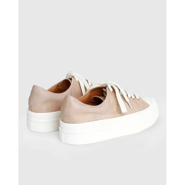 Belle & Bloom Just A Dream Croc Leather Sneaker - Blush - Just Closeouts Canada Inc.9343608119110