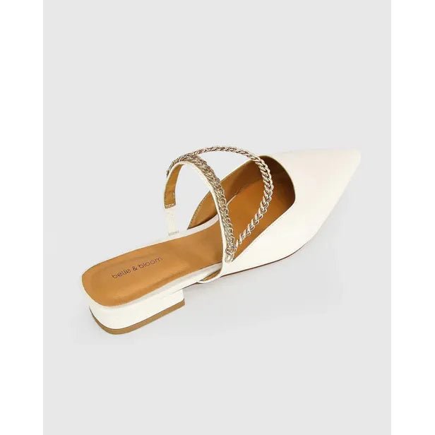 Belle & Bloom On The Go Leather Flat - Cream - Just Closeouts Canada Inc.9343608122257