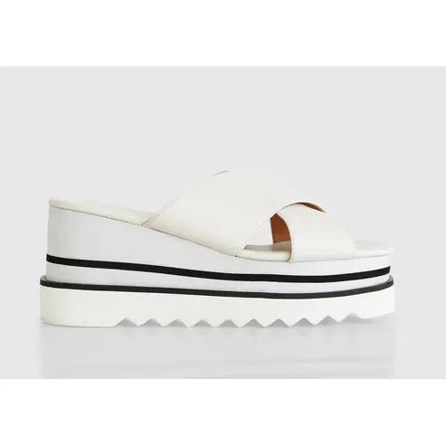 Belle & Bloom Riviera Platform Slide - White - Just Closeouts Canada Inc.9343608131006