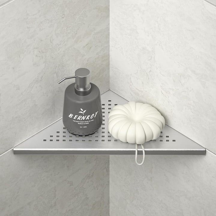 Bernkot Corner Shower Shelf 2 Pack, 304 Stainless Steel Grout in Shelves for Bathroom, 10'' Recessed Shelf Rack for Tiled Wall, No Drilling Needed (10'', Silver) - Just Closeouts Canada Inc.