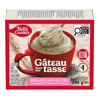 Betty Crocker Rainbow Bit Mug Cake Mix with Vanilla Frosting, 294 g - Just Closeouts Canada Inc.065633137332