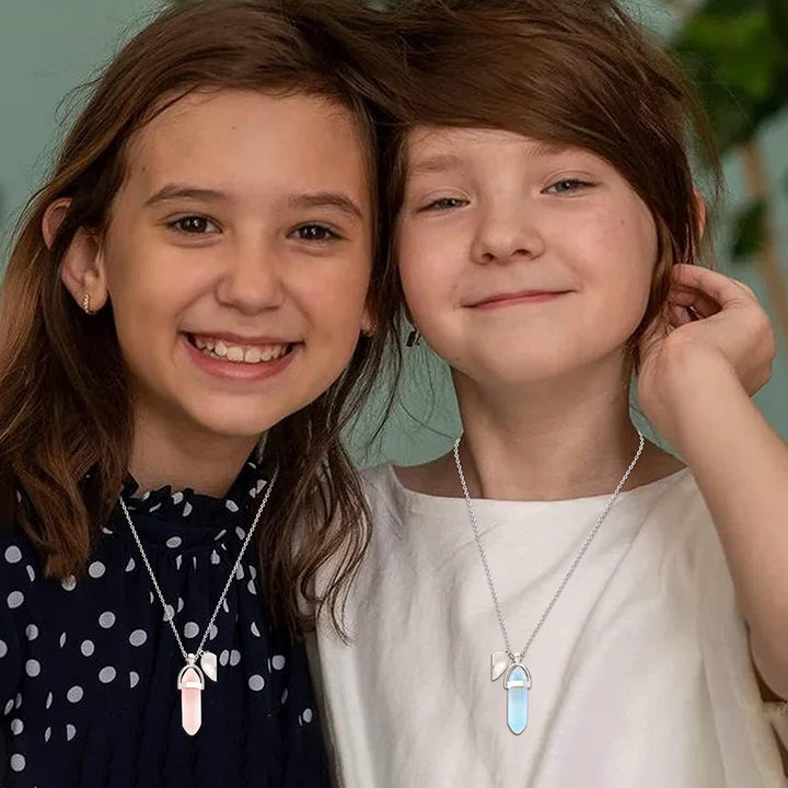 BFF Necklace for 2 Girls, Crystal Charms Necklace, Pendant Friendship Necklace for Best Friends, Heart Magnetic Matching Necklace for Friends Couples Lovers Teen, Birthday Valentine Gifts - Just Closeouts Canada Inc.