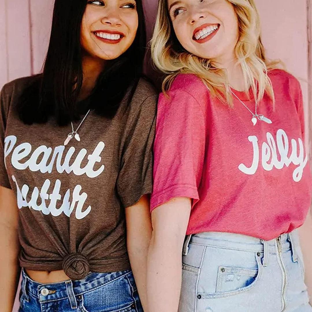 BFF Necklace for 2 Girls, Crystal Charms Necklace, Pendant Friendship Necklace for Best Friends, Heart Magnetic Matching Necklace for Friends Couples Lovers Teen, Birthday Valentine Gifts - Just Closeouts Canada Inc.