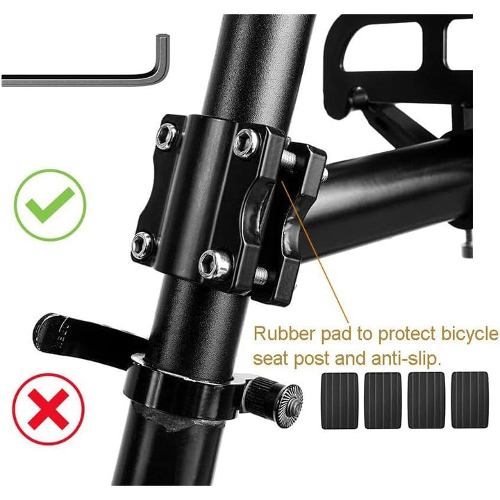 Bike Rear Rack Retractable Aluminum Alloy Bicycle Cargo Rack Mount Ebike Luggage Carrier Electric Bike Seat Post Rack - Just Closeouts Canada Inc.