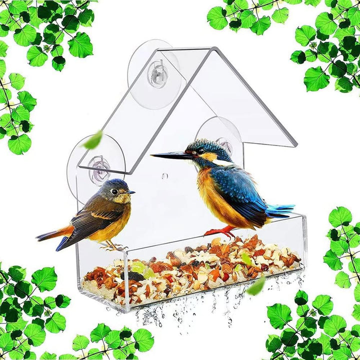 Bird Feeder Birds House for Outdoor, Window Bird Feeder with Strong Suction Cups for Wild Birds, Cardinal, Bluebird - Just Closeouts Canada Inc.X004CBEKBJ