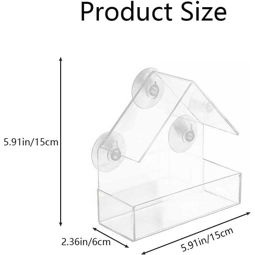 Bird Feeder Birds House for Outdoor, Window Bird Feeder with Strong Suction Cups for Wild Birds, Cardinal, Bluebird - Just Closeouts Canada Inc.X004CBEKBJ
