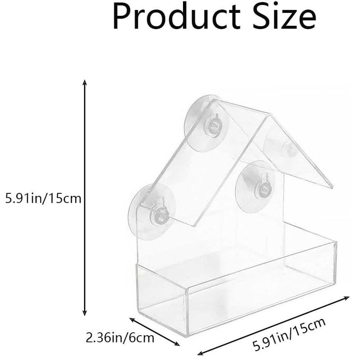 Bird Feeder Birds House for Outdoor, Window Bird Feeder with Strong Suction Cups for Wild Birds, Cardinal, Bluebird - Just Closeouts Canada Inc.X004CBEKBJ