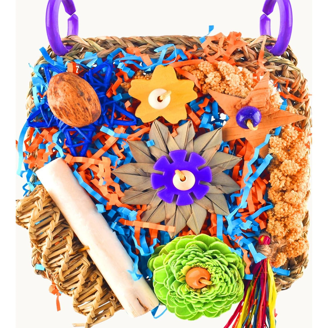 Bird Toys, Parrot Chewing Shredding Foraging Toys Parakeet Hanging Toys for Budgies Lovebird Cockatiel Small-Medium Bird - Just Closeouts Canada Inc.X004P3FOF5