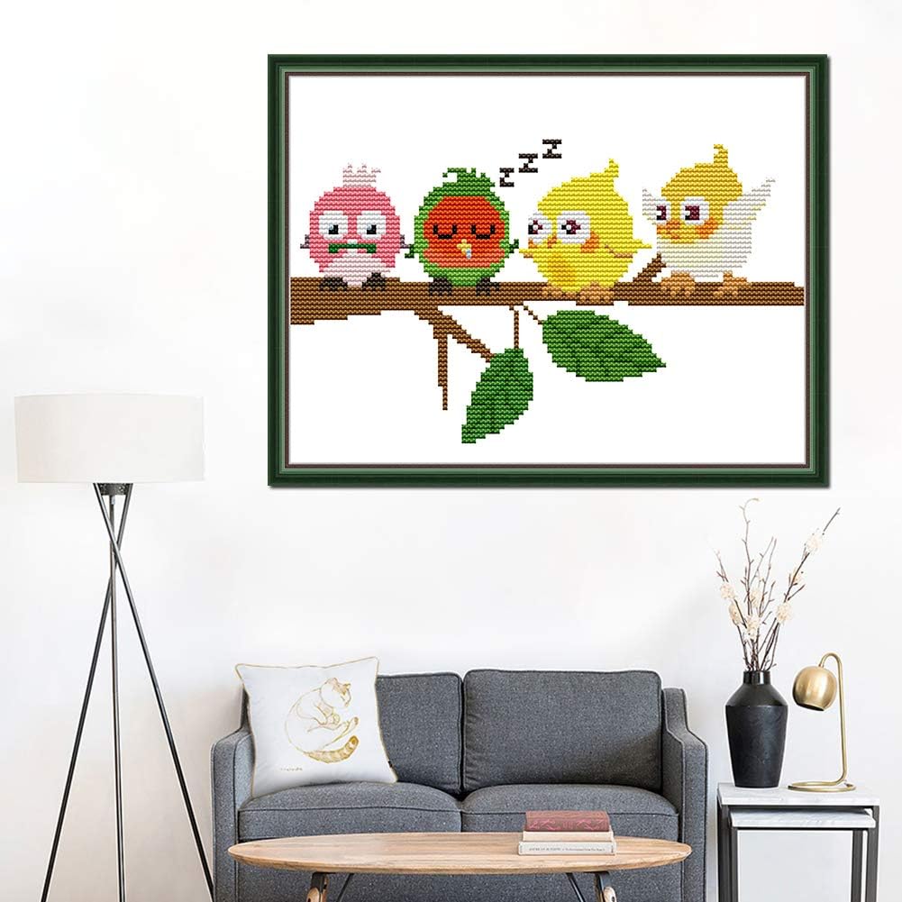 Birds on a Branch artwork displayed; frame not included