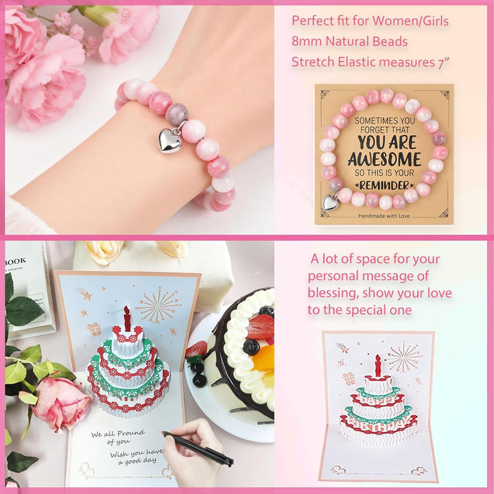 Birthday Gifts for Women, Happy Birthday Gifts Basket for Women, Gift Set for Best Friends Female Sister Mom Wife Daughter Her Girlfriend Coworker Bestie - Just Closeouts Canada Inc.X0041SUBLB