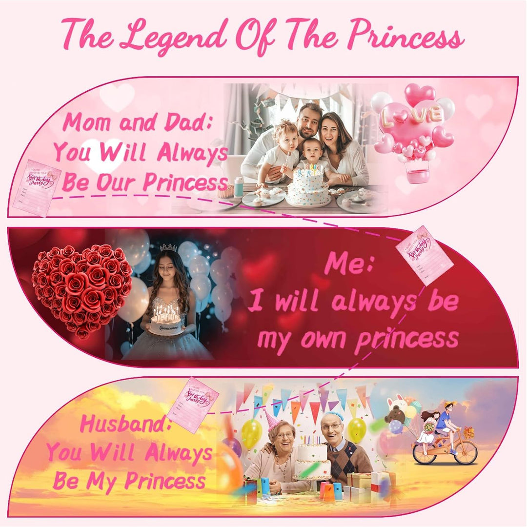 Birthday invitations for girls, 30 birthday invitations for children with words filled in, birthday invitations, decorated with pink hearts and bows - Just Closeouts Canada Inc.B0FHBSP6RK