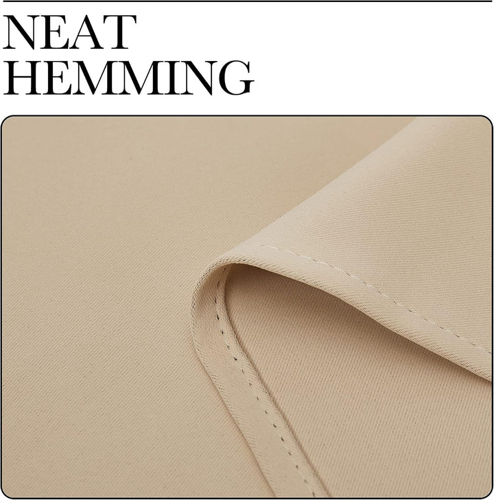 Biscotti Beige curtain hem and stitching detail