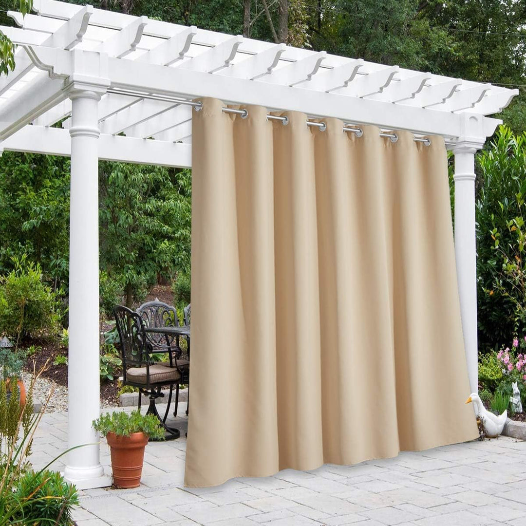Biscotti Beige Waterproof Outdoor Blackout Curtain, 100 x 108 in, 1 Panel - Just Closeouts Canada Inc.