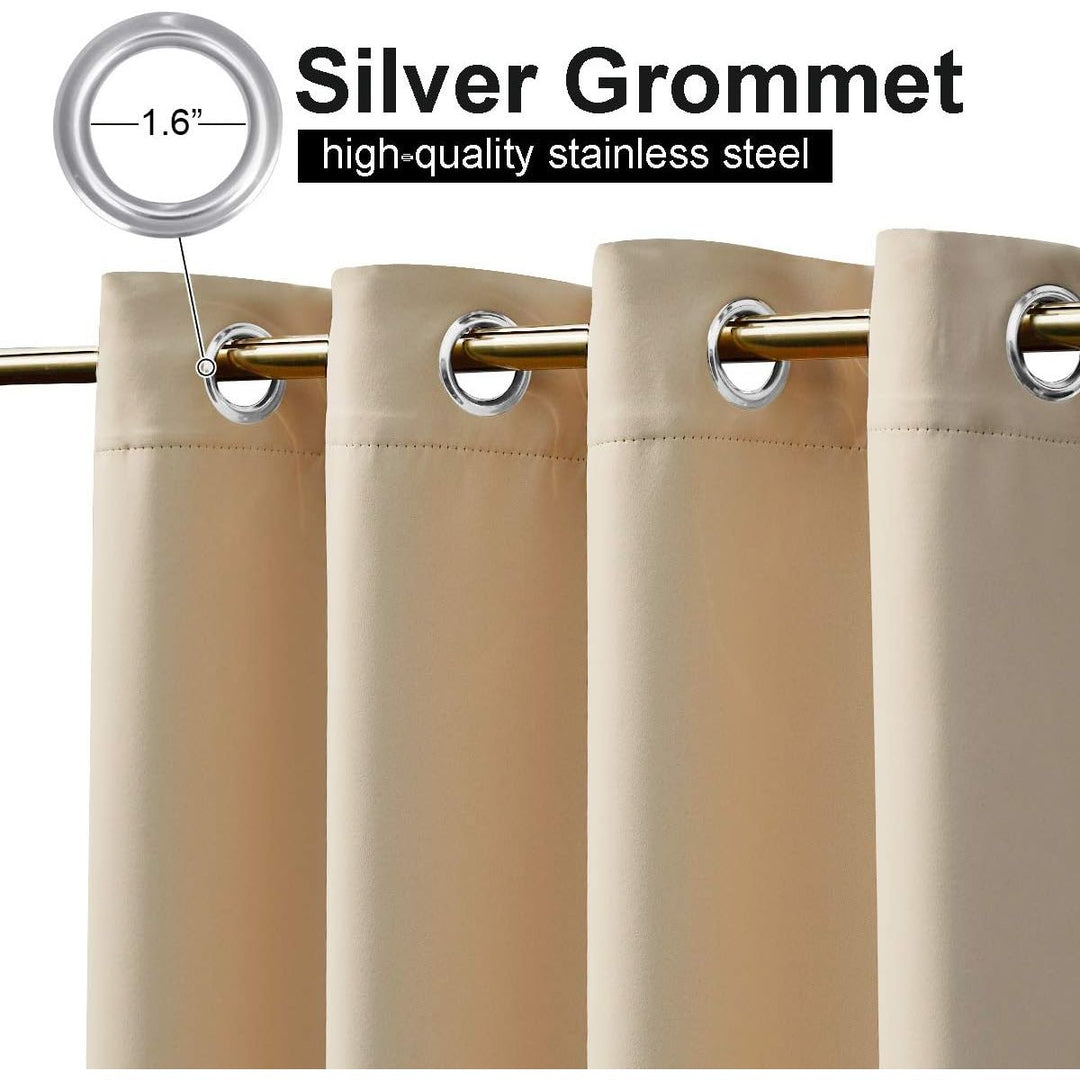 Biscotti Beige Waterproof Outdoor Curtain, 52 x 95 in, 1 Panel - Just Closeouts Canada Inc.