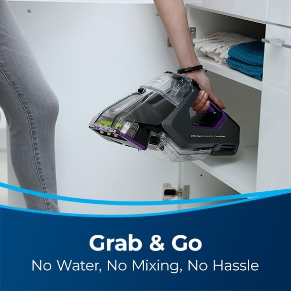 Bissell Pet Stain Eraser PowerBrush Cordless Portable Carpet Cleaner - Black/Purple 2846D - Just Closeouts Canada Inc.011120265354